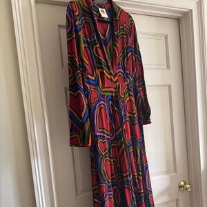 FARM Rio Multicolor Heart Long Sleeve Dress